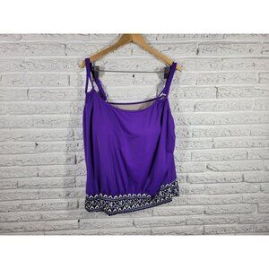 Swimsuits for All Womens Swimsuit 26 Plus Top Only Purple Bra PUR51E